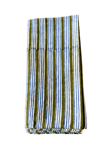 Napkins - Green and Blue Stripe