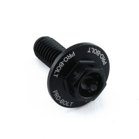 Aluminium Flanged Hex Bodywork Bolt M6x(1.00mm)x16mm Race Spec Etched Black