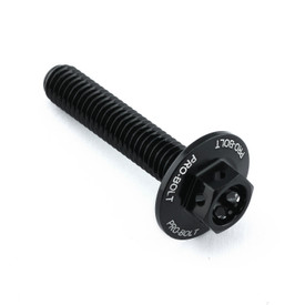 Aluminium Flanged Hex Bodywork Bolt M6x(1.00mm)x30mm Race Spec Etched Black