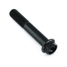 Aluminium Flanged Hex Head Bolt M10x(1.25mm)x60mm Race Spec Etched Black