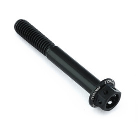 Aluminium Flanged Hex Head Bolt M6x(1.00mm)x45mm Race Spec Etched Black