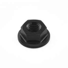 Aluminium Flanged Nut M6x(1.00mm) Black
