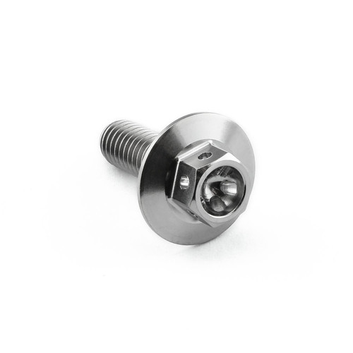 Titanium Flanged Hex Head Bolt M6x(1.00mm)x18mm (16mm O/D) Race Spec