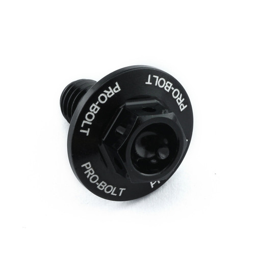Aluminium Flanged Hex Bodywork Bolt M6x(1.00mm)x12mm Race Spec Etched Black