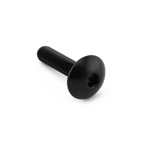 Aluminium Dome Head Bolt M6x(1.00mm)x25mm Black