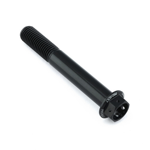 Aluminium Flanged Hex Head Bolt M10x(1.25mm)x70mm Race Spec Etched Black