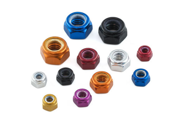Aluminium Nylock Full Nuts