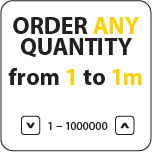 Order any Quantity from 1 - 1m