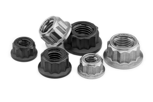 Titanium Flanged Bi-Hex Metal Lock Nuts