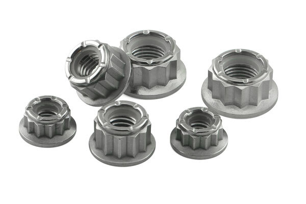 Titanium Flanged Bi-Hex Nylock Nuts