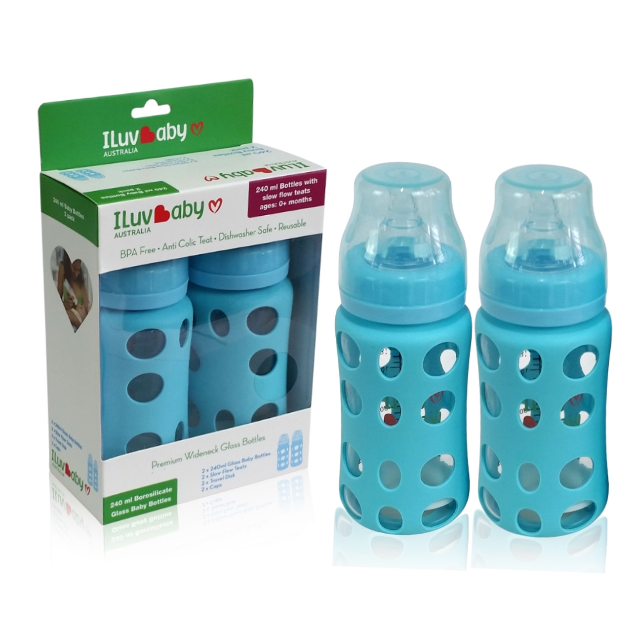 glass baby bottle set