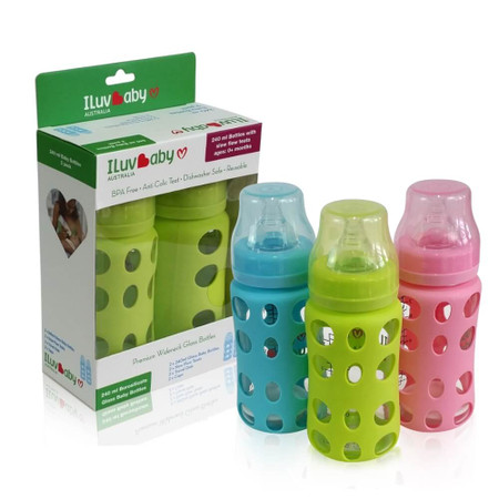 ILuvBaby 240ml Wide-neck Glass Baby Bottle Range