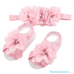 Cute Baby Headband And Shoe Set - Light Pink Cute Baby Headband And Shoe Set - Light Pink