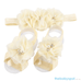 Cute Baby Headband And Shoe Set - Cream Cute Baby Headband And Shoe Set - Cream