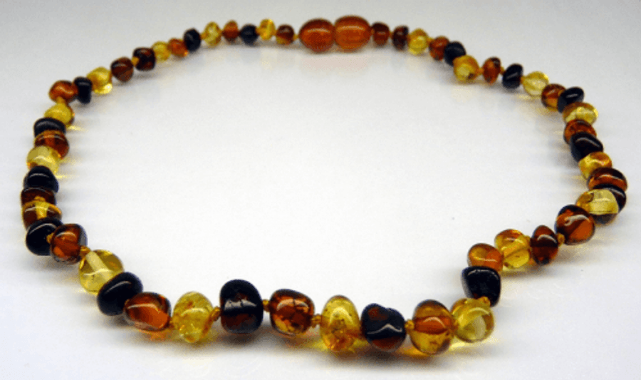 Amber Teething Necklace - Multi Colour