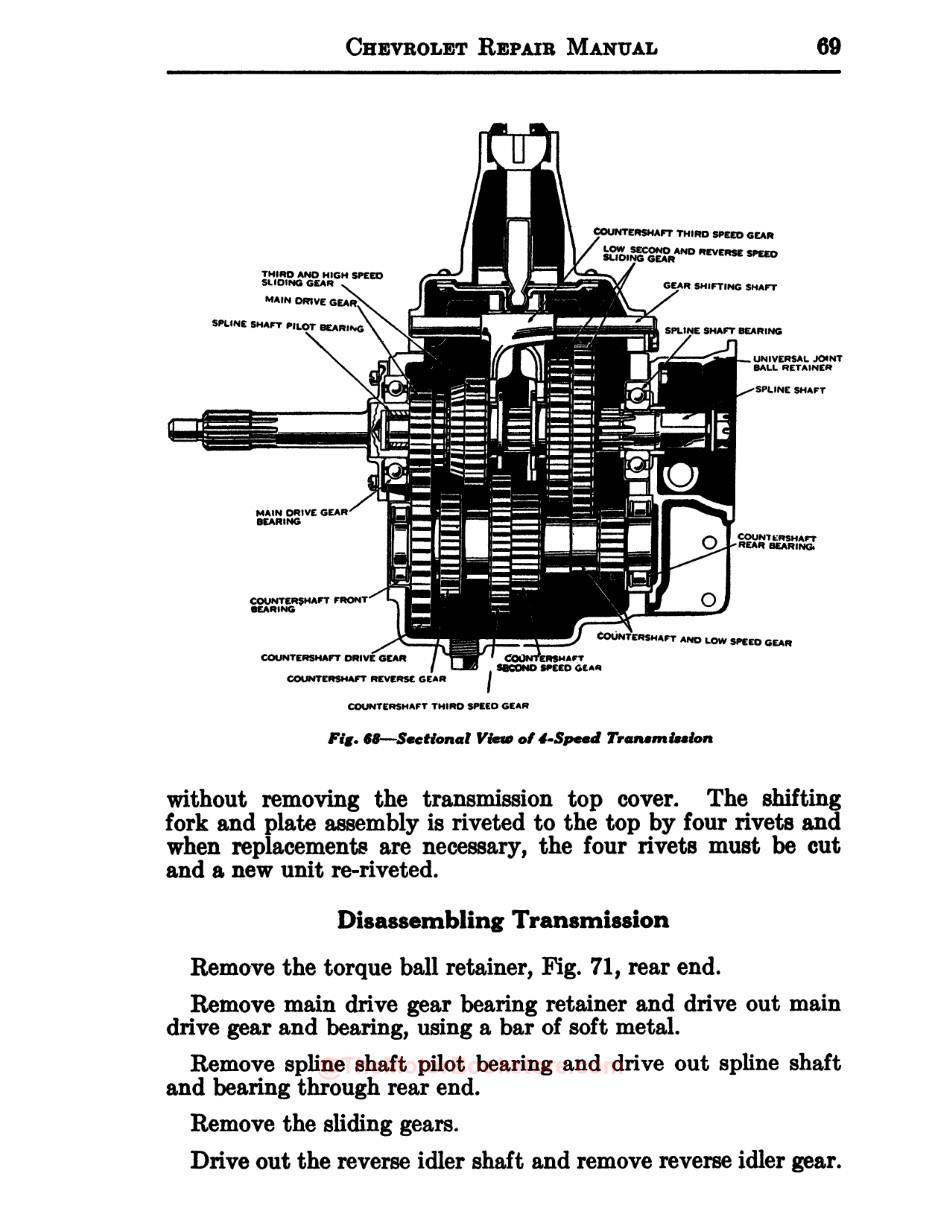 1931 Chevrolet Car / Truck Shop ManualSample Page - Transmission