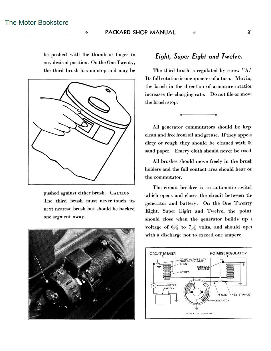 1932 - 1936  Packard One Twenty Eight-Super Eight Twelve Shop Manual Sample Page - Generator