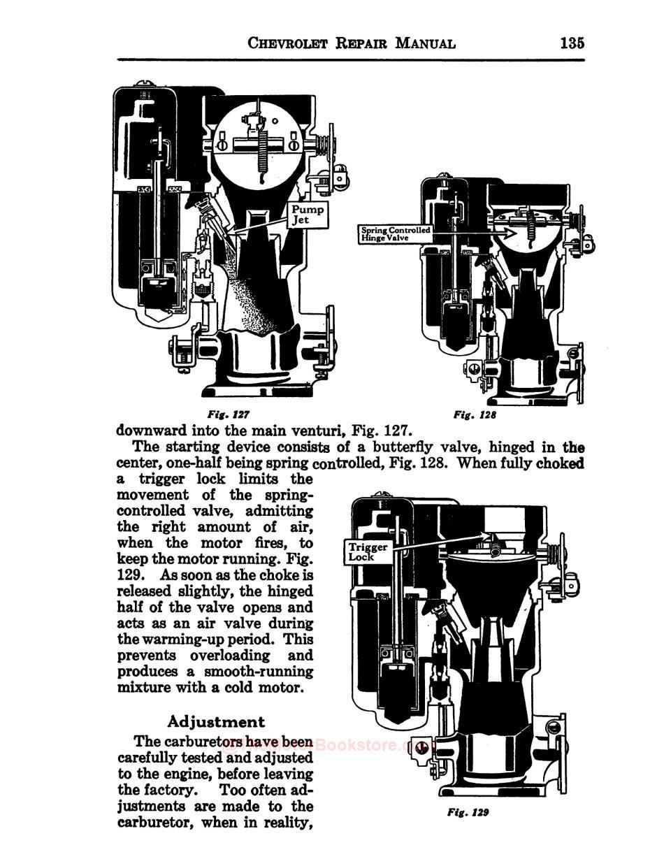 1932 Chevrolet Car / Truck Shop ManualSample Page - Carburetor