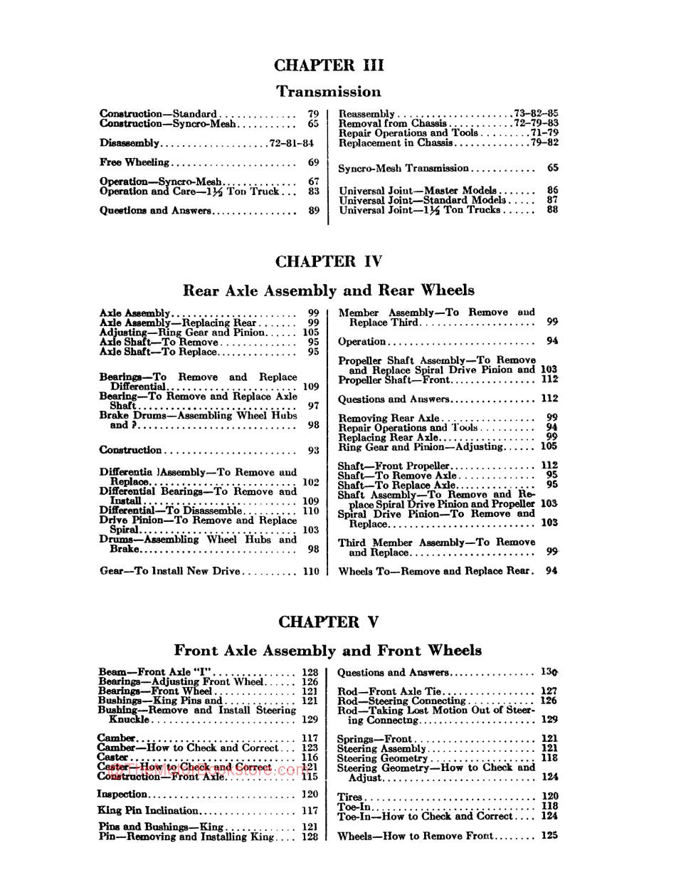 1933 Chevrolet Shop Manual