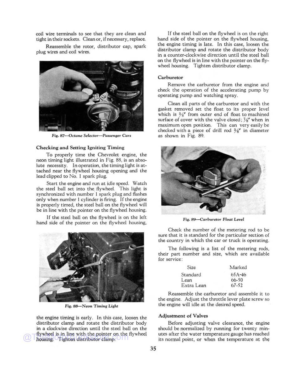 1935 - 1936 Chevrolet Shop Manual Sample Page - Carburetion Section