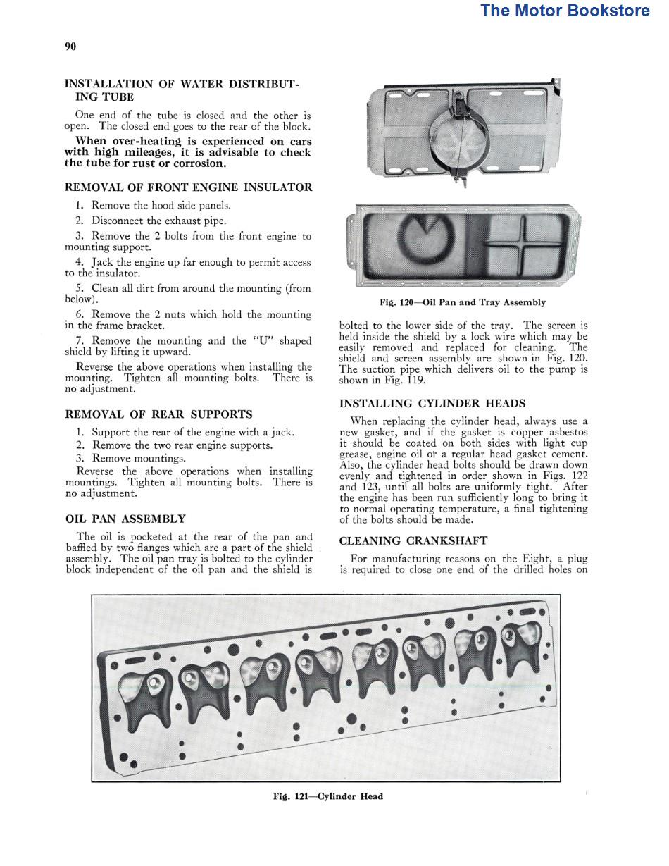 1937 - 1938 Pontiac Shop Manual Sample Page - Engine