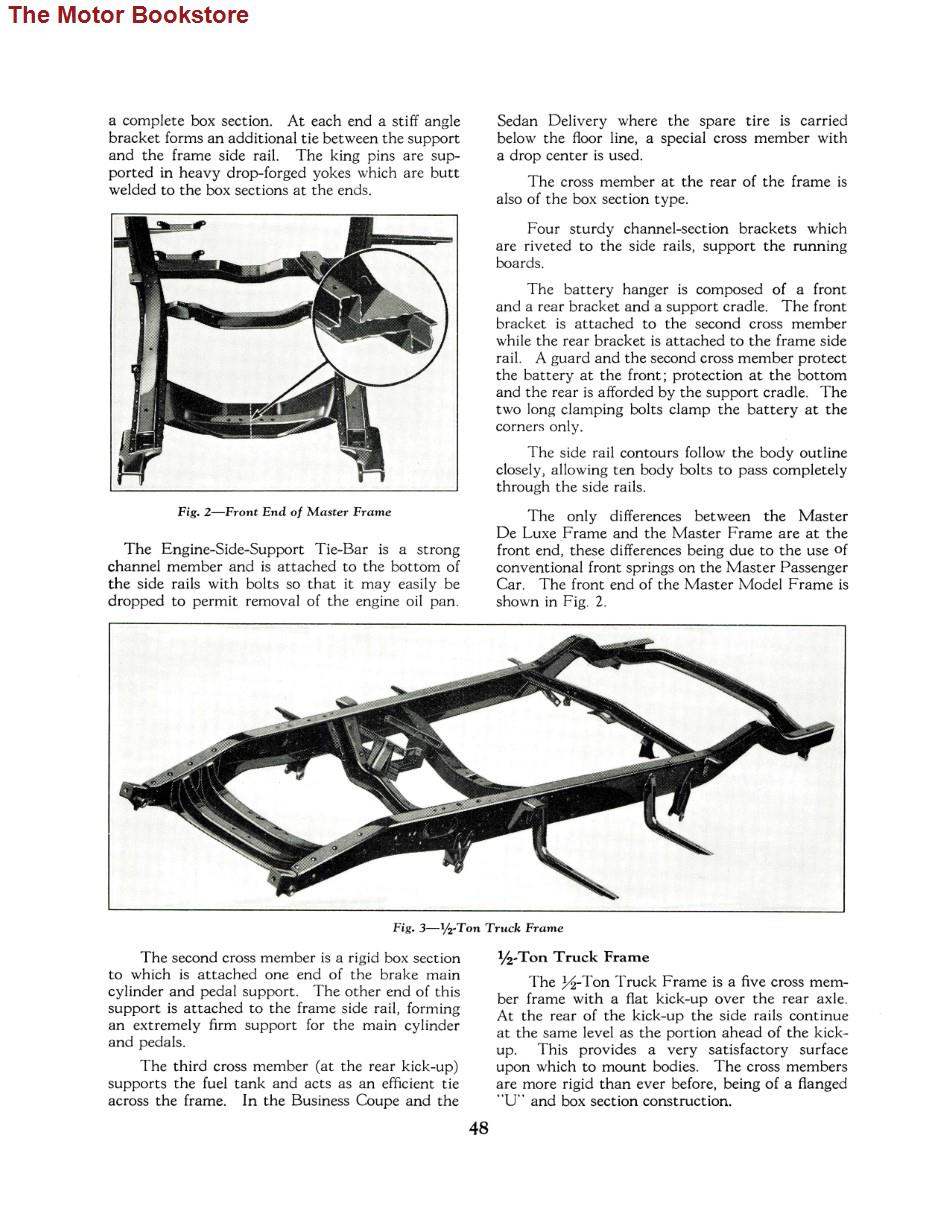 1938 Chevrolet Shop Manual Sample Page - Frame