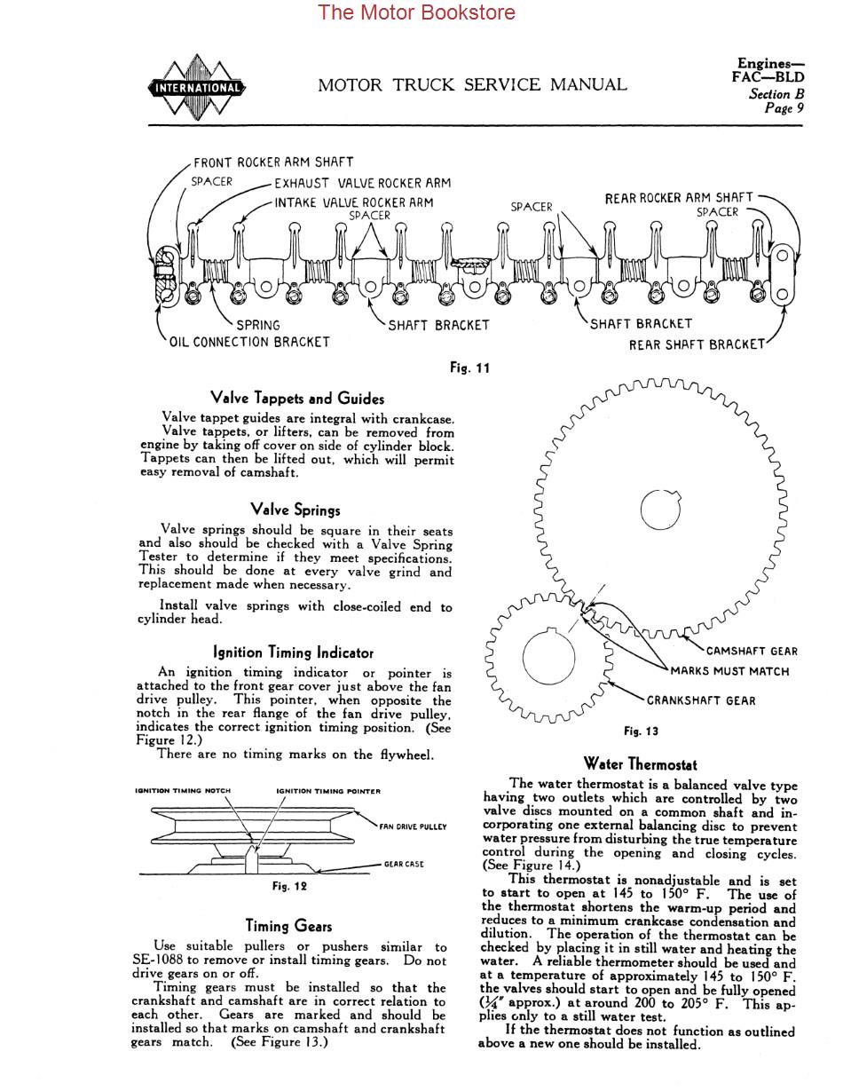 1940 - 1949 International K & KB Truck Shop Manual Sample Page - Engines