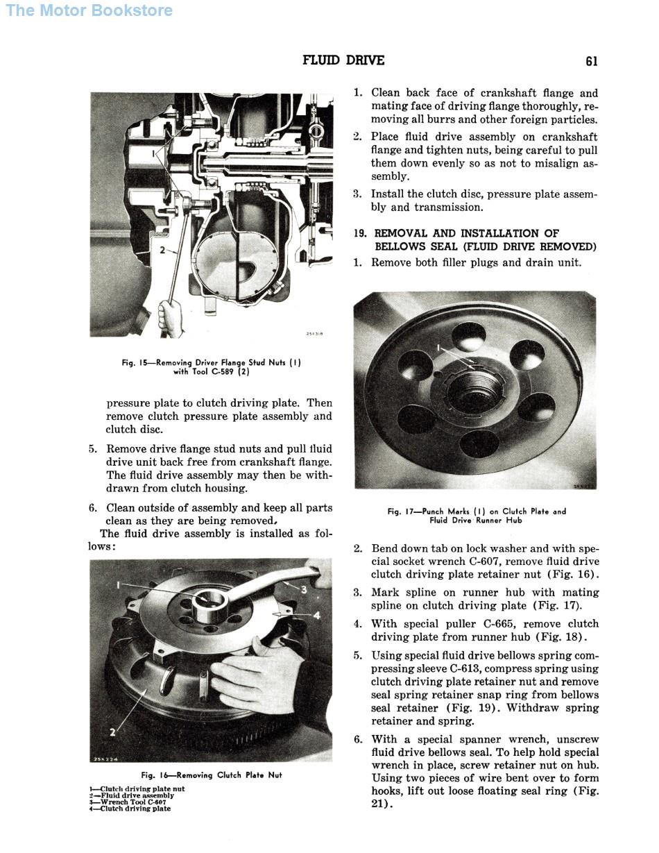 1941 - 1948  Dodge Passenger Car Shop Manual Sample Page - Fluid Drive