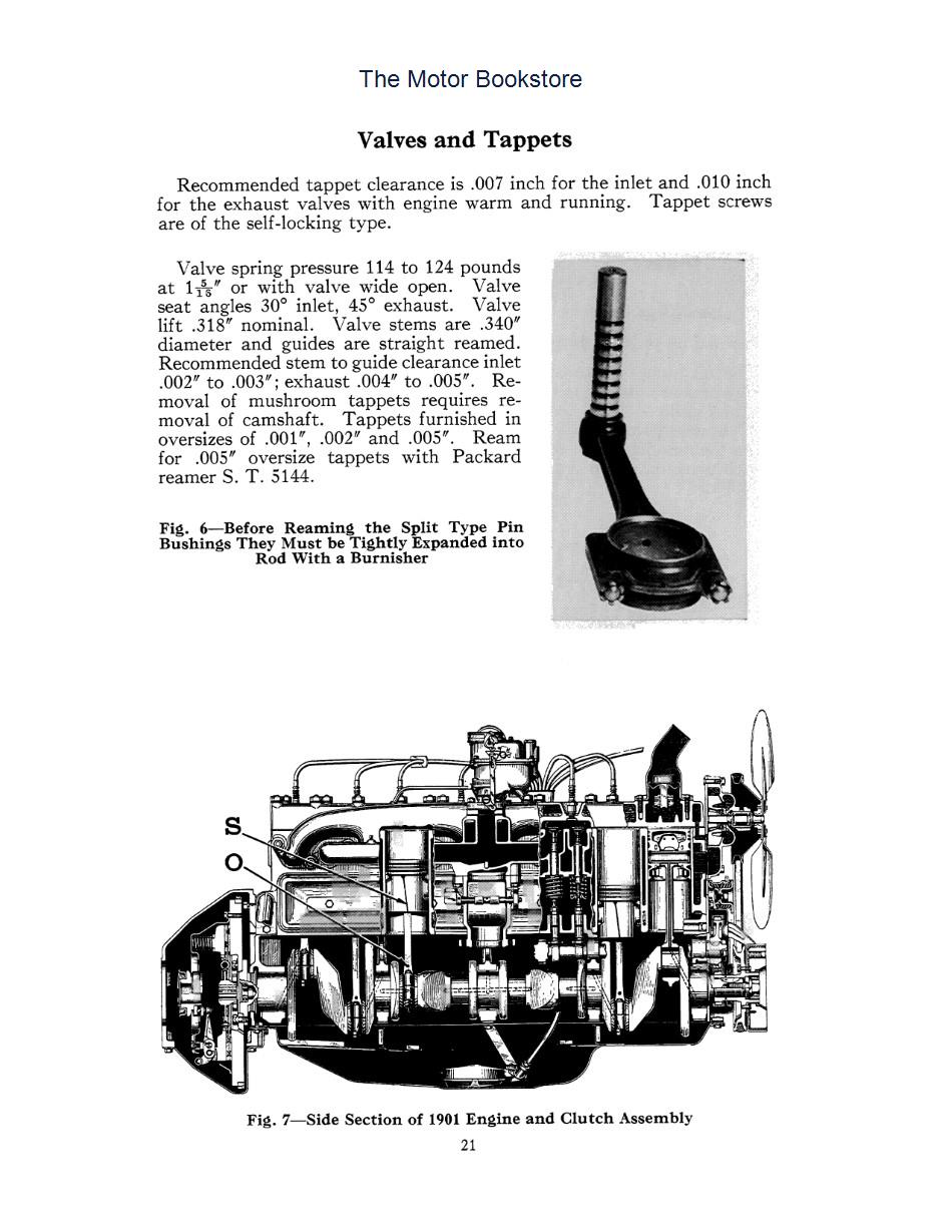 1941 Packard Owners Service Manual 110 & 120 Sample Page - Valves and Tappets