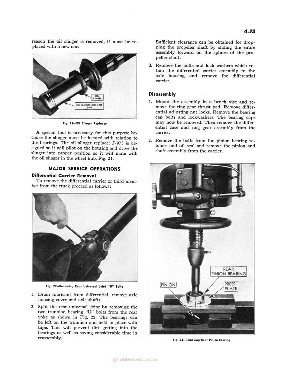 1942-48 Chevy Car / 1942-46 Chevy Truck Shop Manual Sample Page - Differential