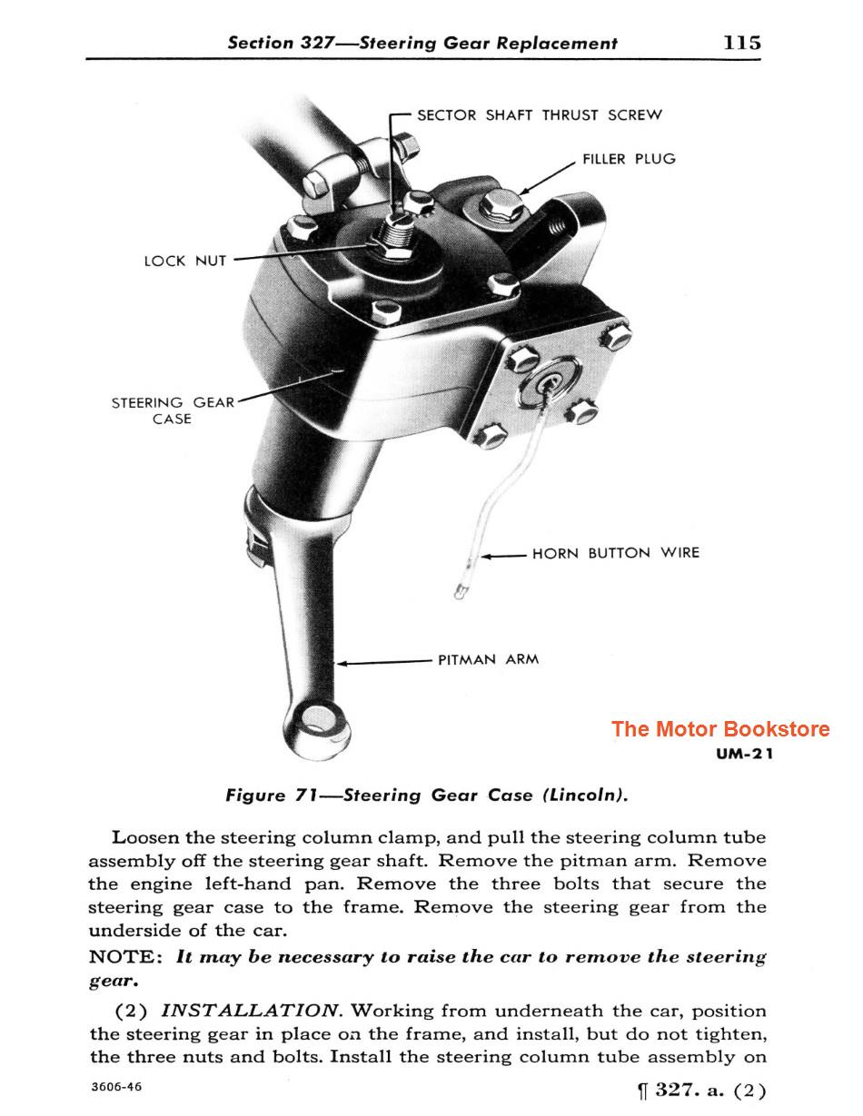 1942 -1948 Ford, Lincoln, Mercury Shop Manual Sample Page - Steering