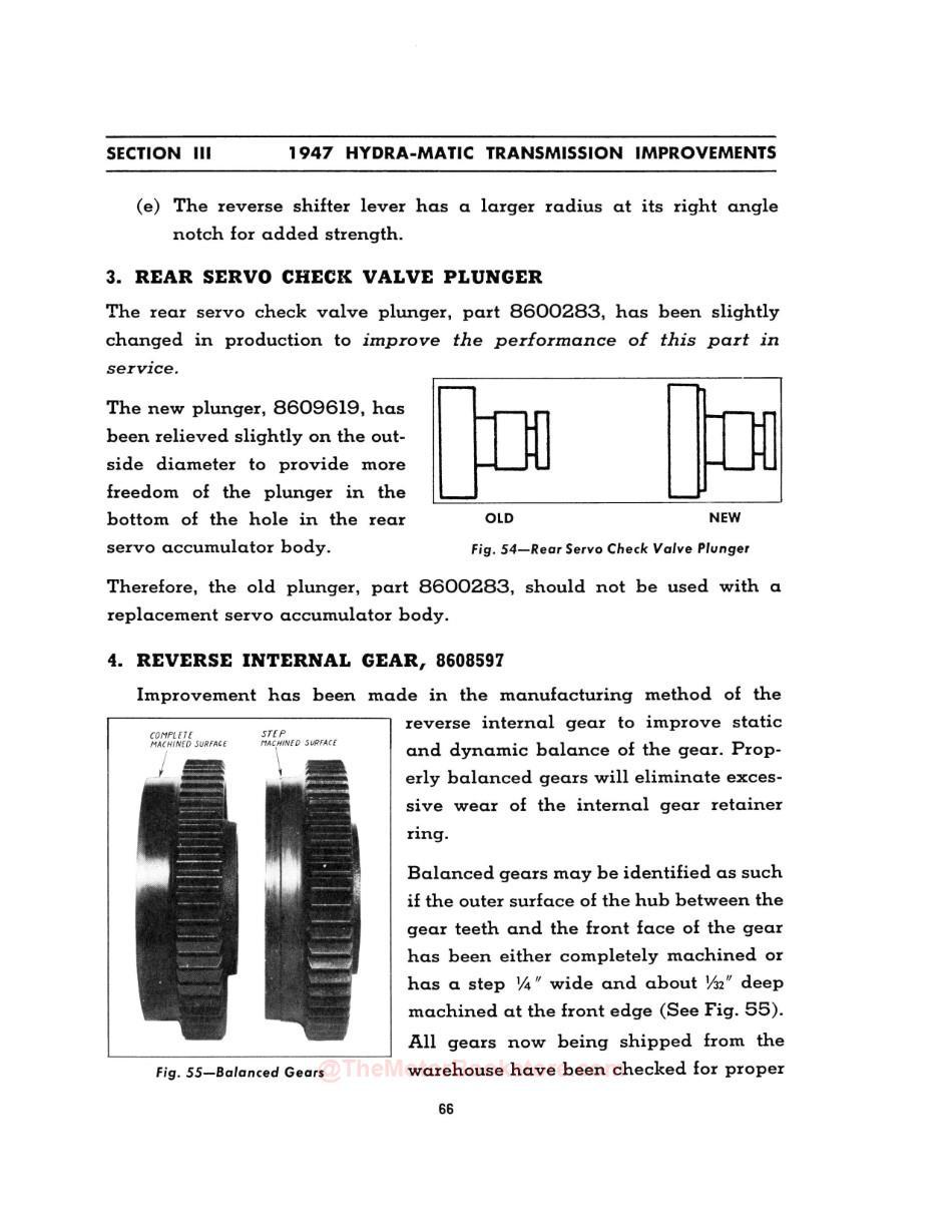 1946-1948 Oldsmobile Shop Manual SupplementSample Page - Rear Servo Check Valve Plunger