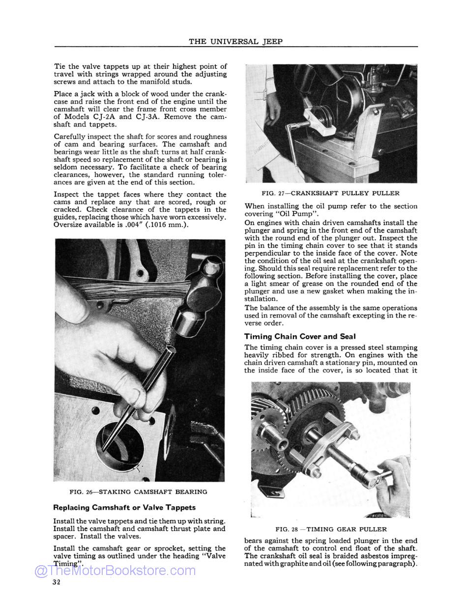 1946 - 1955 Willys Jeep CJ Mechanics Manual Sample Page