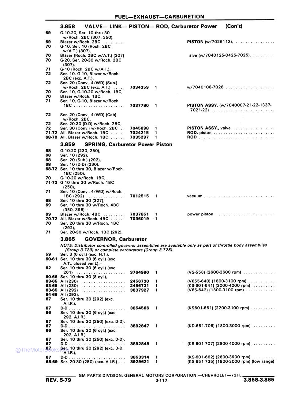 1946-1972 Chevrolet Truck LD Parts Catalog Book - Sample Page 1