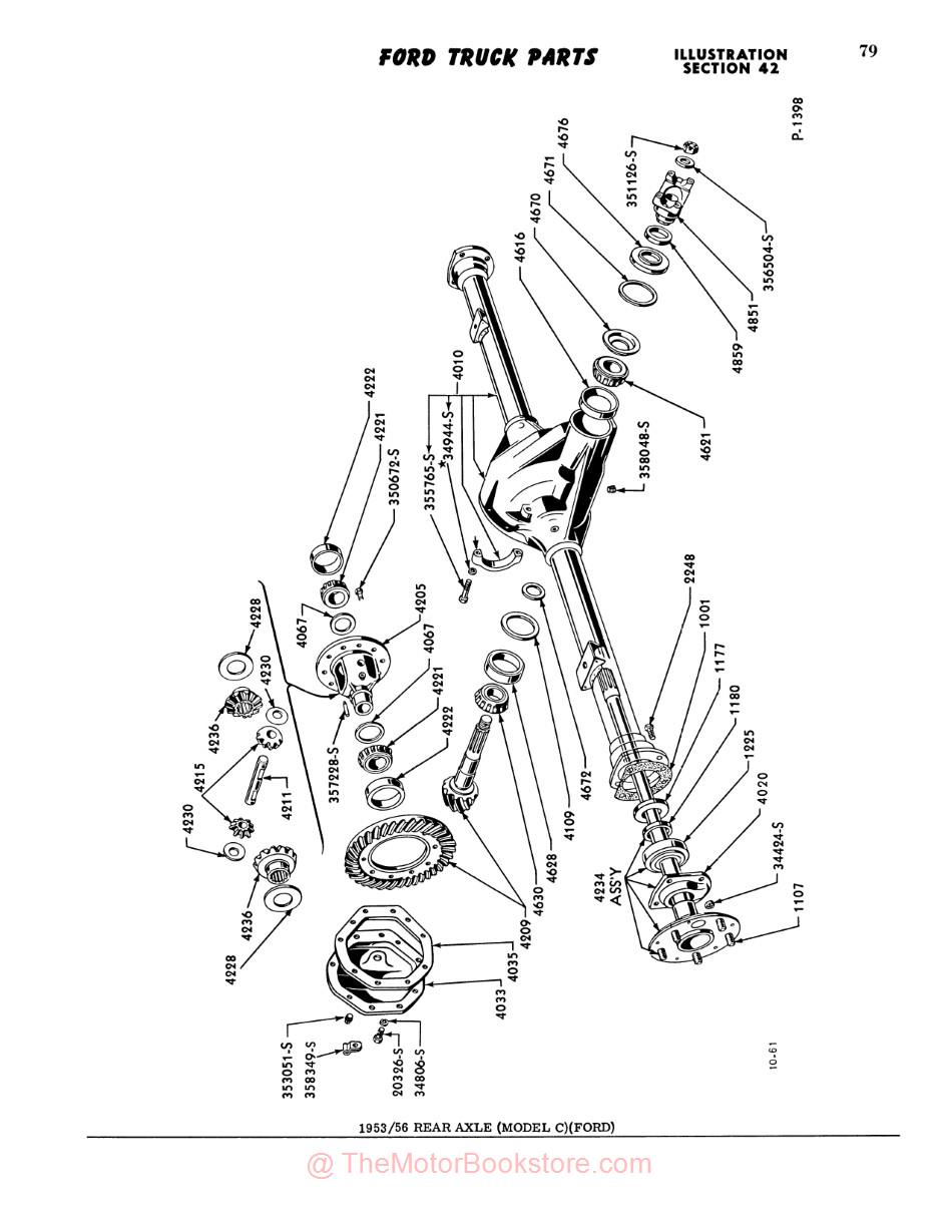 1948 - 1956 Ford Truck Parts & Accessories Text & Illustrations Catalog Set - Sample Page - Illustration