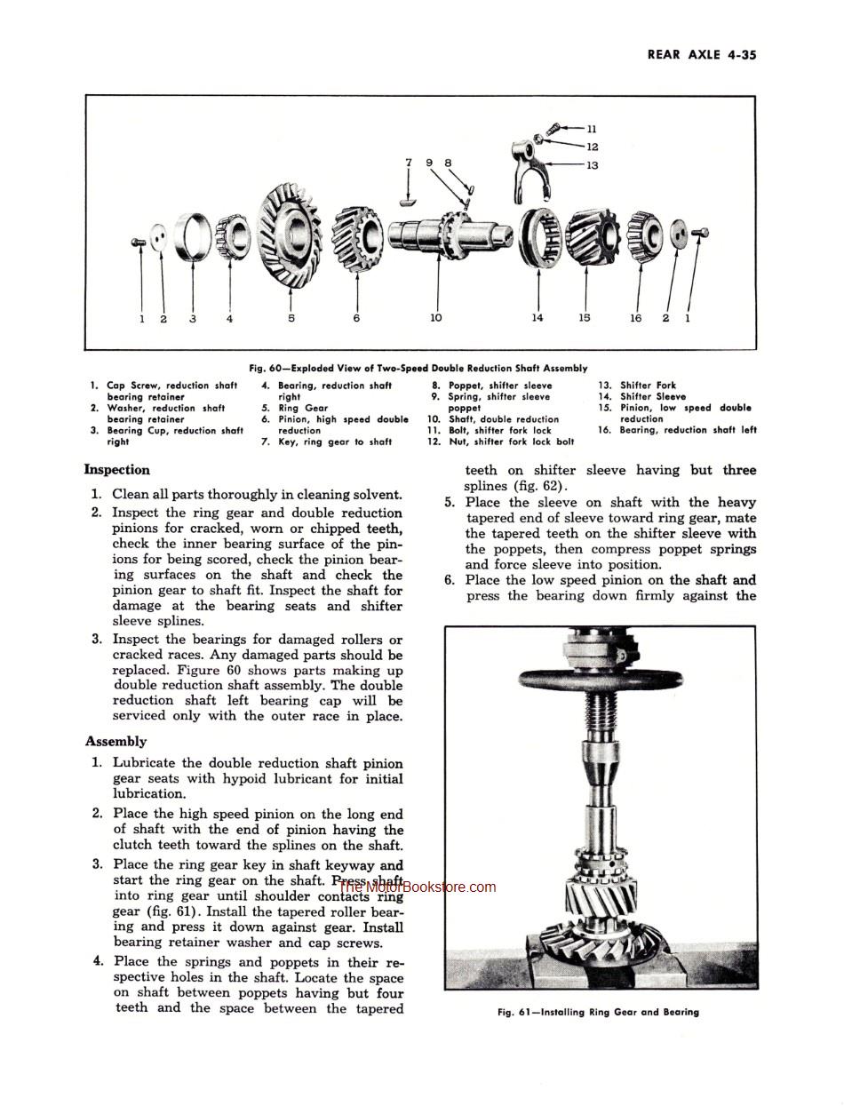 1948 -1953 Chevrolet Truck Shop Manual Sample Page - Rear Axle