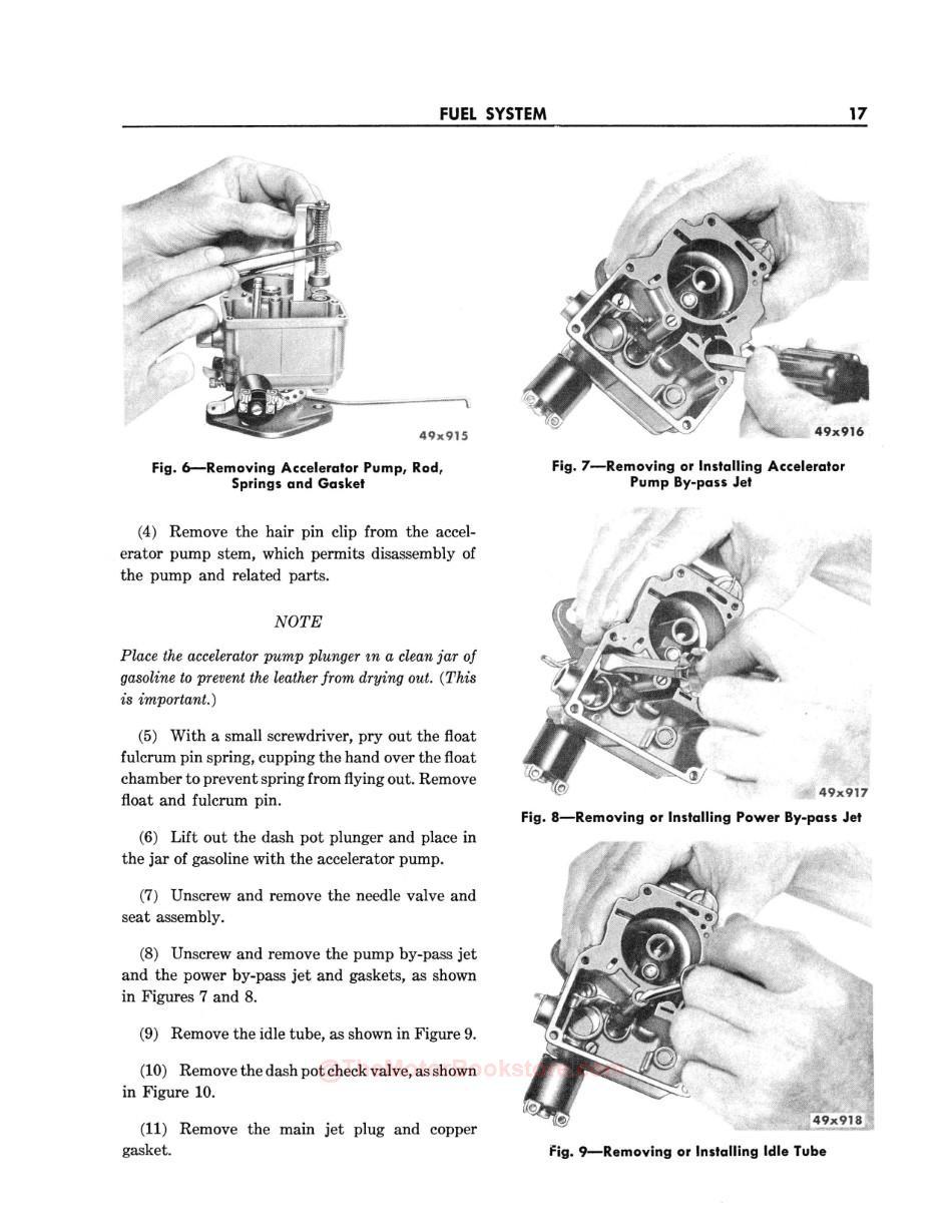 1949 - 1952 Dodge Car Shop ManualSample Page - Fuel System