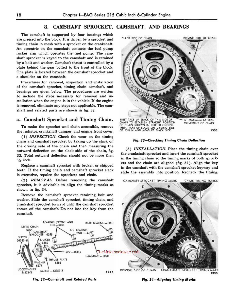 1949-1952 Ford F-Series Truck OEM Manual Sample Page - Engine