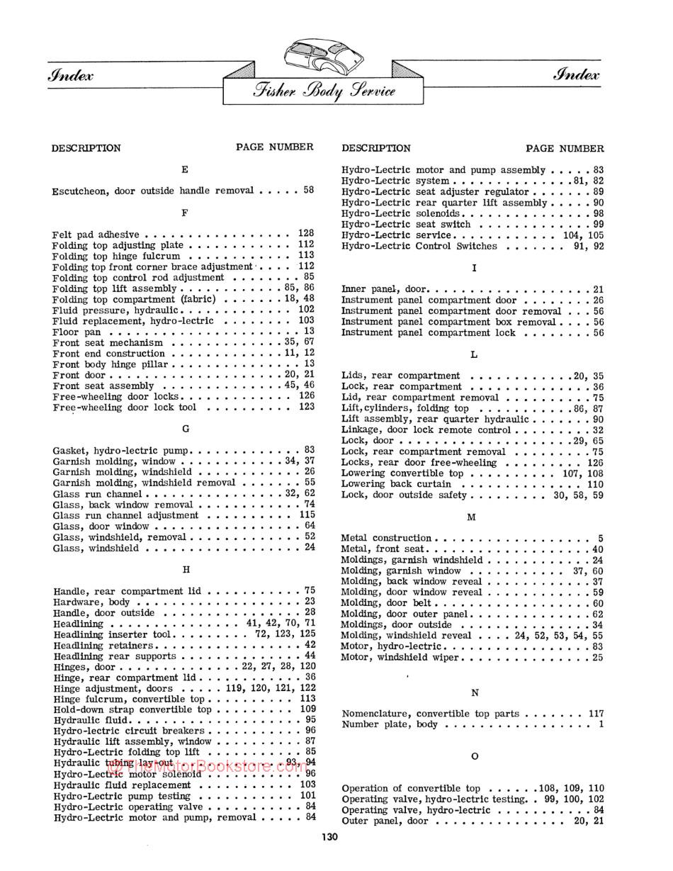 1949 Fisher Body Service Manual - Buick 50 & 70 Series