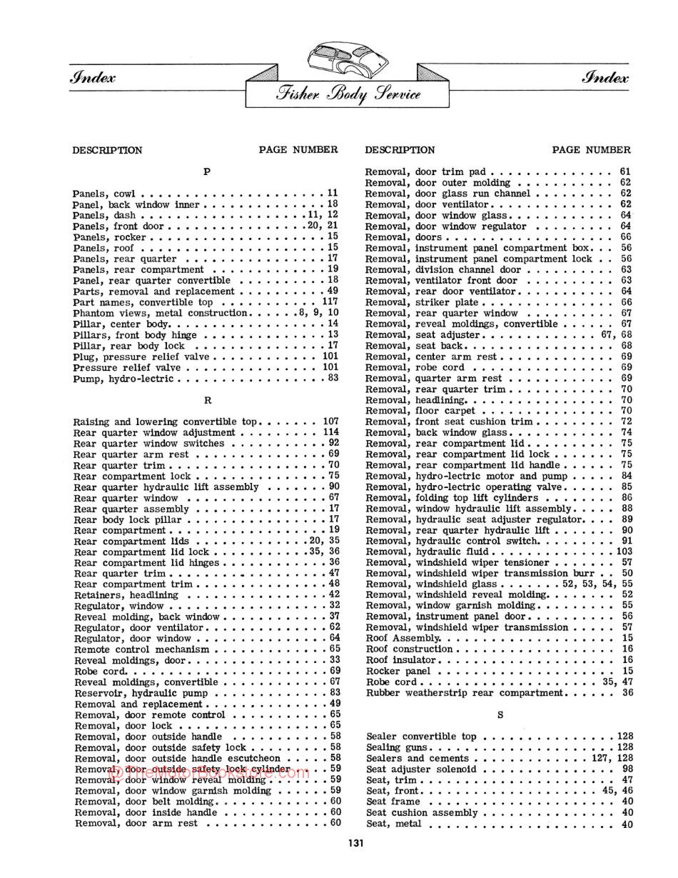 1949 Fisher Body Service Manual - Buick 50 & 70 Series