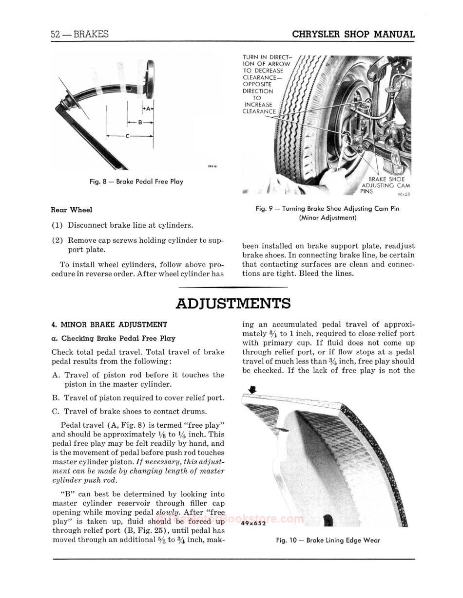 1951-1952 Chrysler Shop ManualSample Page - Brakes