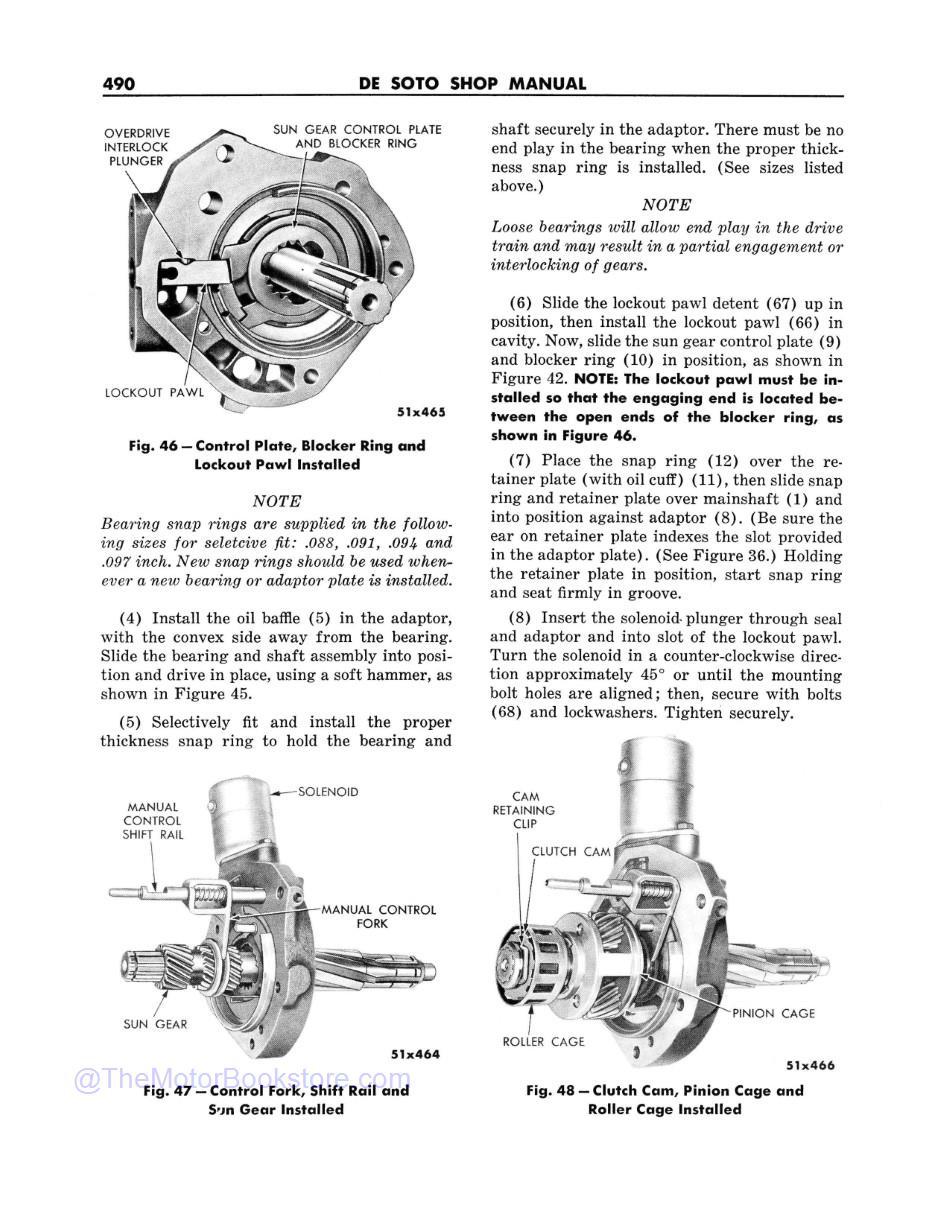 1952 - 1953 Desoto Shop Manual  Sample Page  - Overdrive Transmission Assembly