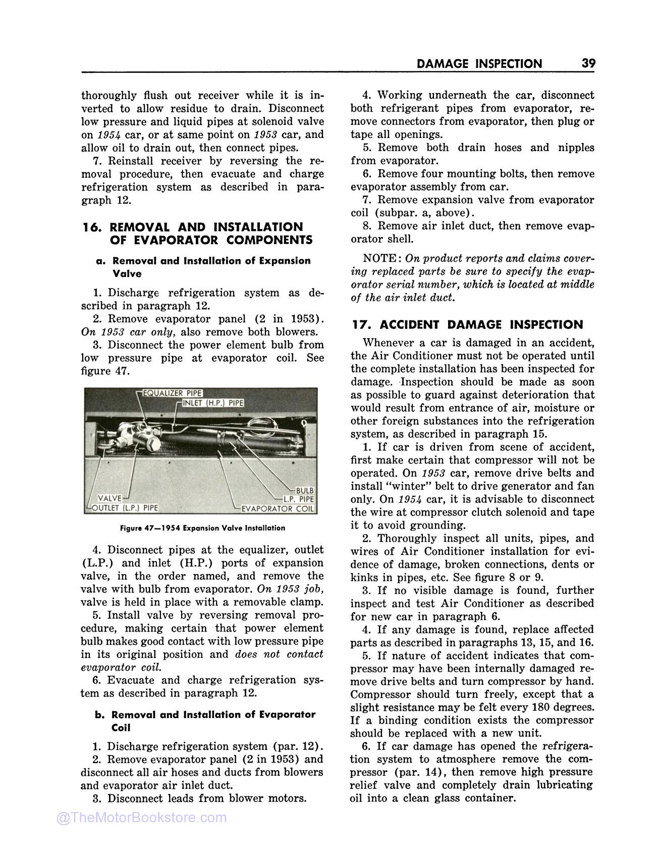 1953 - 1954 Buick Air Conditioner Shop Manual - Sample Page
