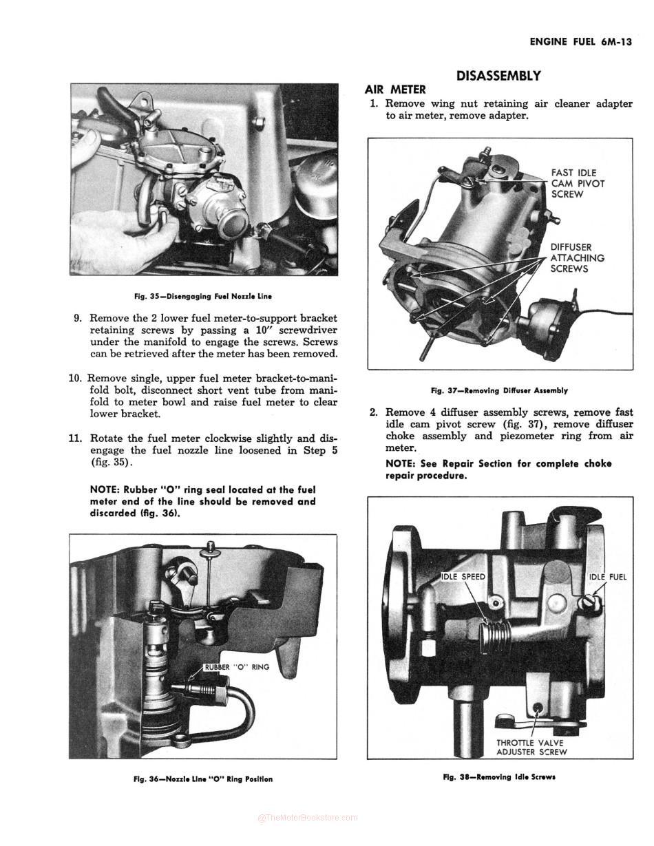 1953-1962 Chevrolet Corvette Servicing Guide - Engine Fuel Section