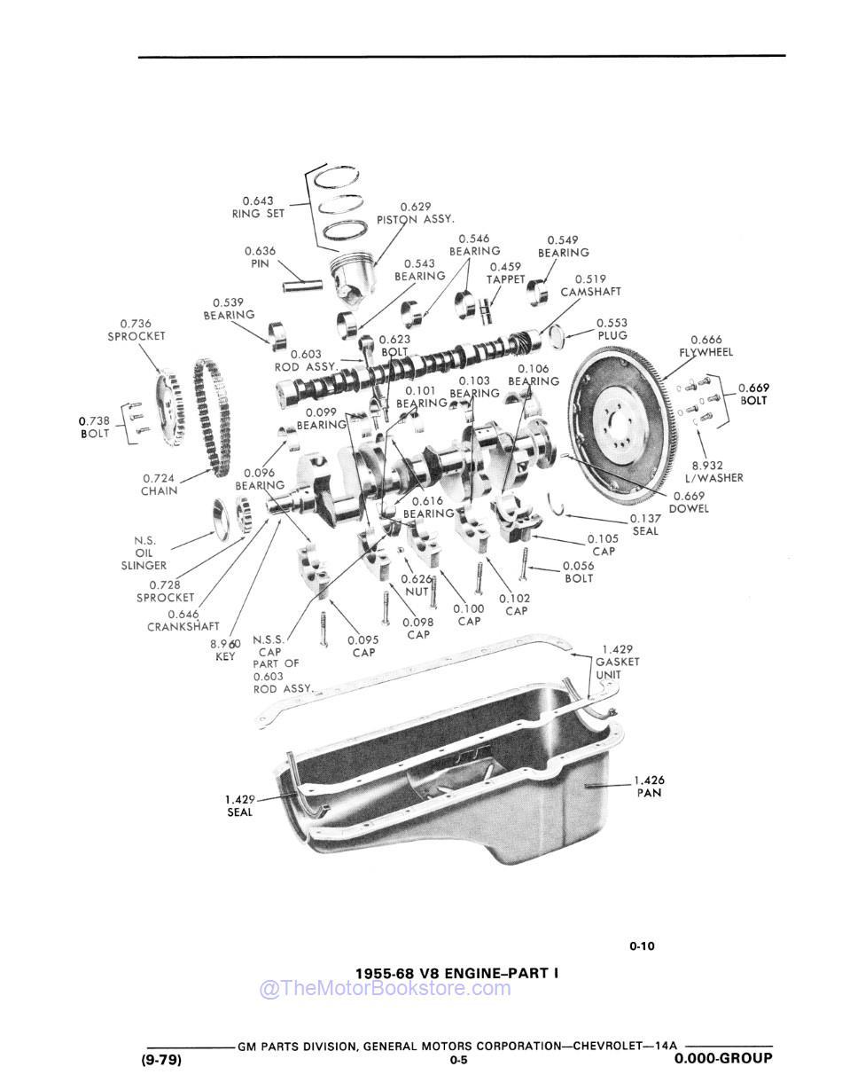 1953 - 1980 Chevrolet Corvette Parts Catalog Sample Page - Engine