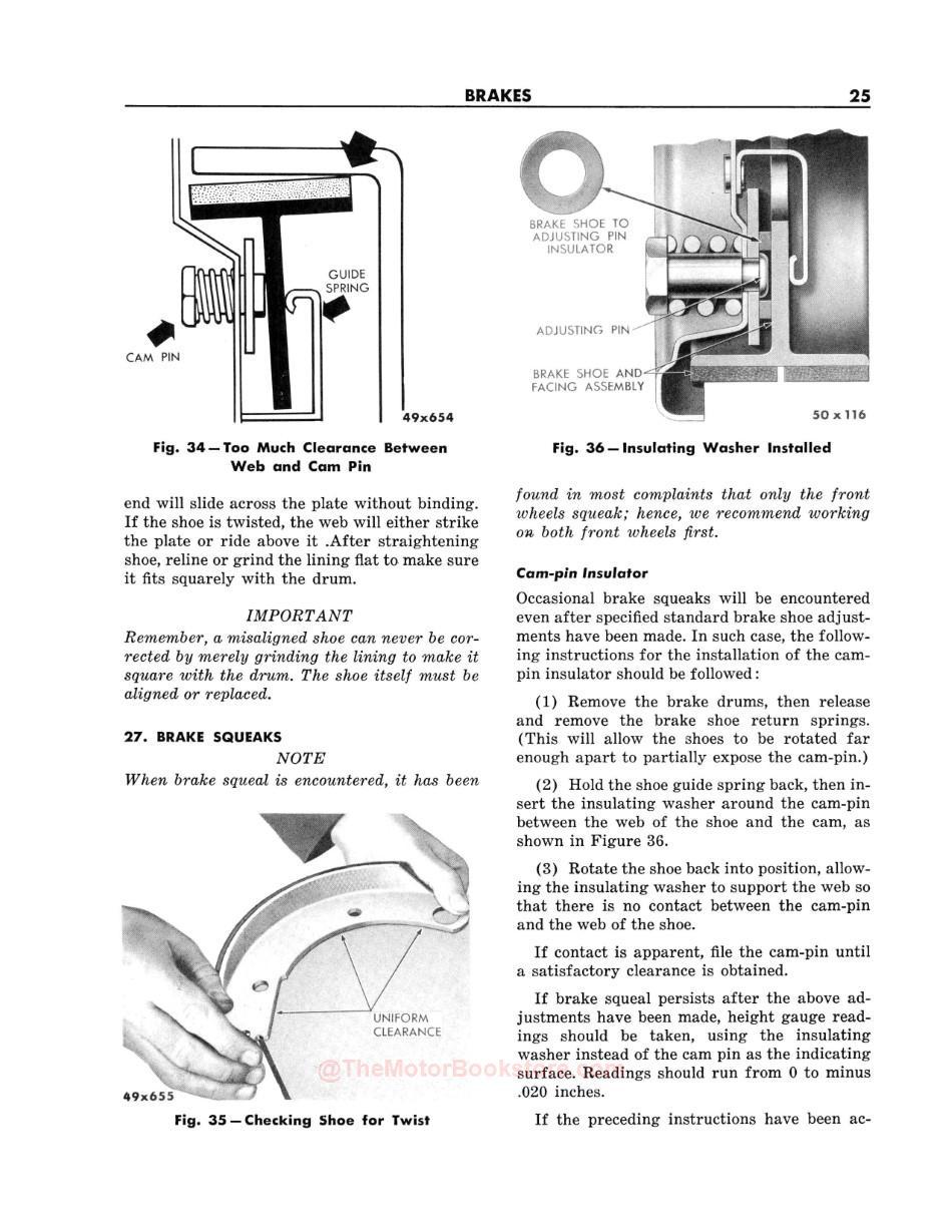 1953 Dodge Car Shop ManualSample Page - Brakes