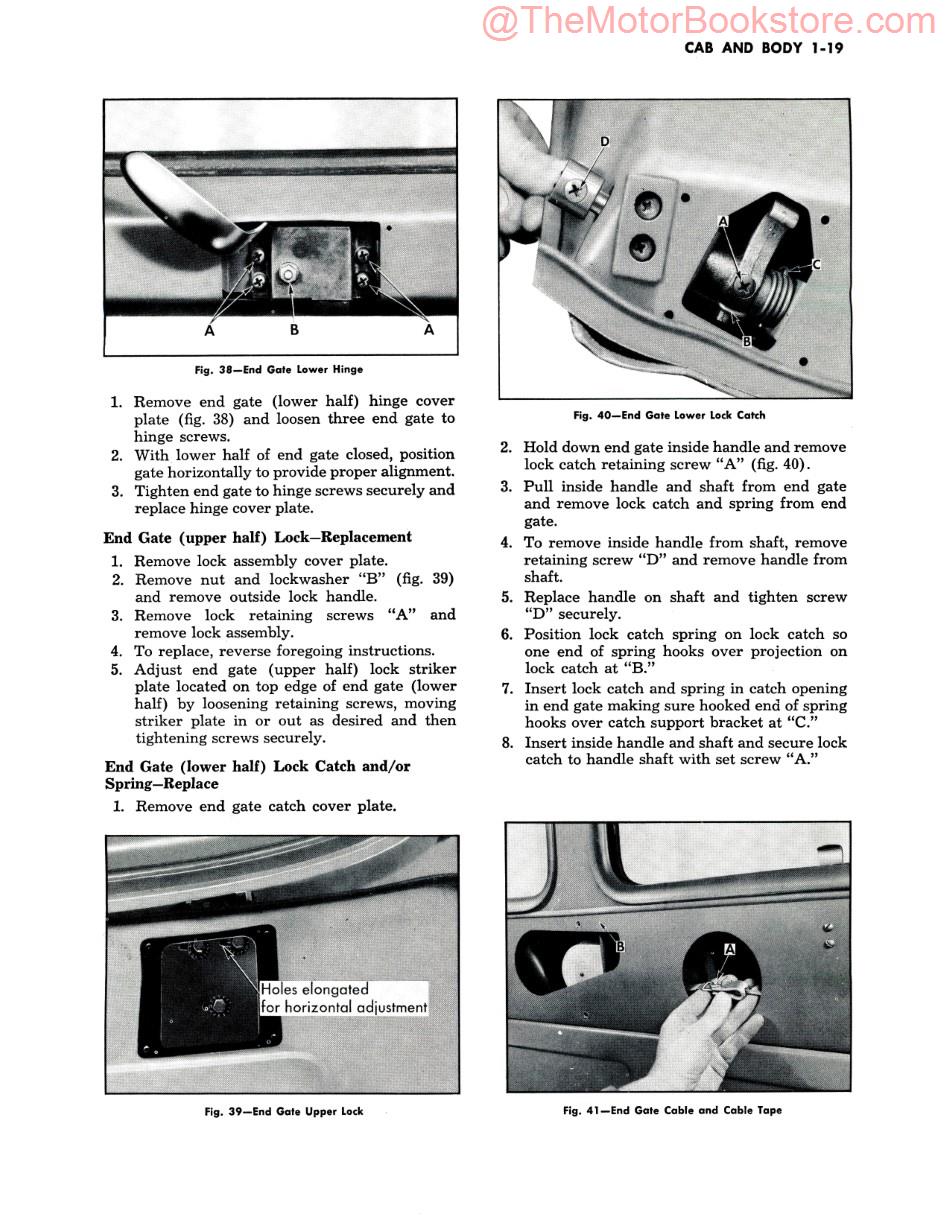 1954-55 Chevy Truck Shop Manual (1st Series)  Sample Page 1 - Cab and Body