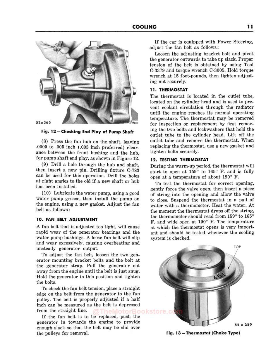 1954 Dodge Car Shop ManualSample Page - Cooling