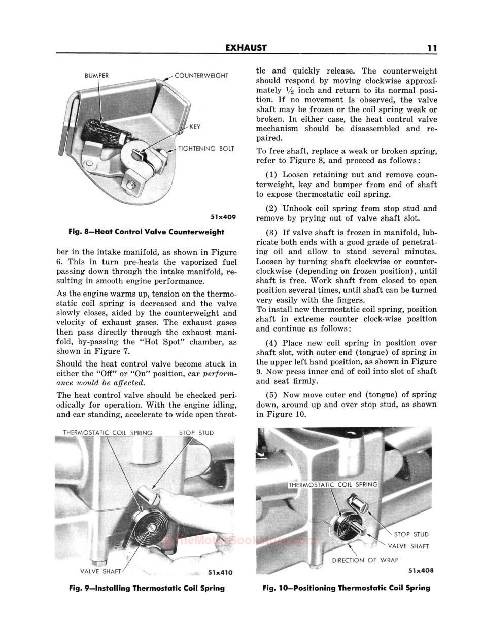 1954 Dodge Car Shop ManualSample Page - Exhaust