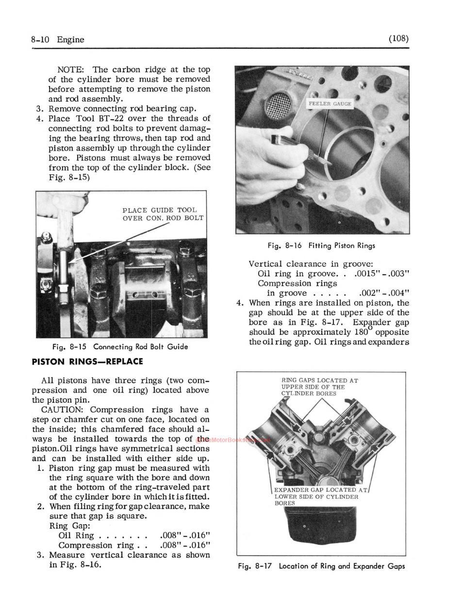 1954 Oldsmobile Shop Manual Sample Page - Engine Section